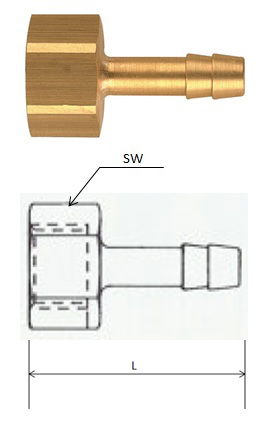 Rectus (GI 10/08) G 1/8, 8 mm csatlakozású belső menetes tömlővég termék fő termékképe