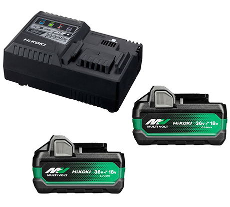 HiKoki UC18YSL3 gyorstöltő + 2 db BSL36B18X MULTI VOLT Li-ion akkumulátor, 36V, 4.0 Ah = 18V, 8.0Ah termék fő termékképe